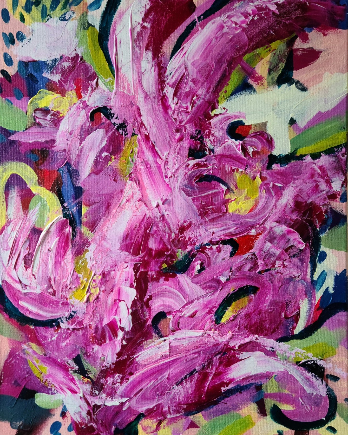 Pink Fury 16x20 - Kelly Andresen Art