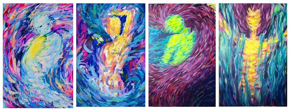 Set of 4 Bold Women - Fine Art Prints 8.5" x 11" - Kelly Andresen Art