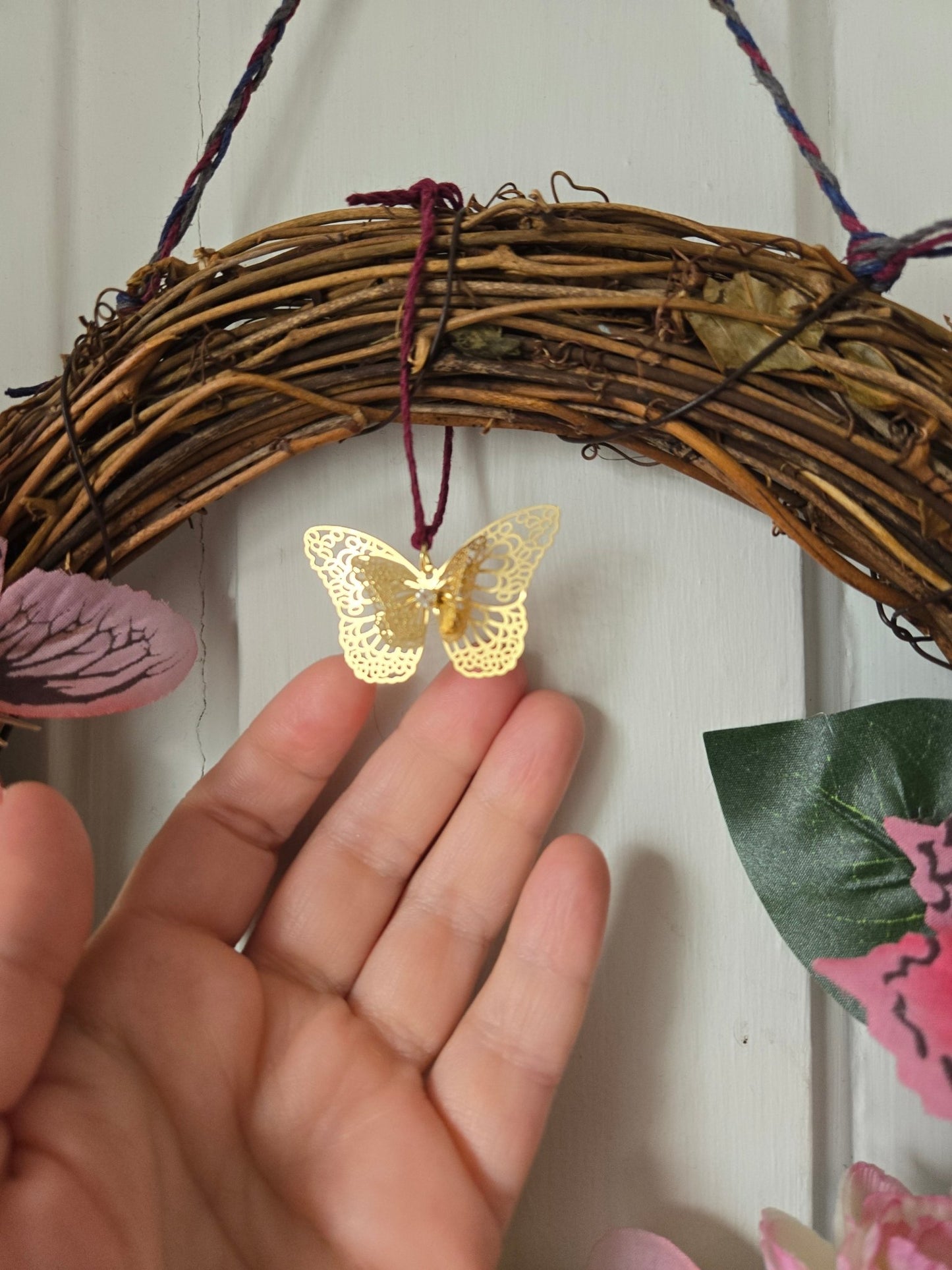Sweet Gold Butterfly 10" Witch Bells - Kelly Andresen Art