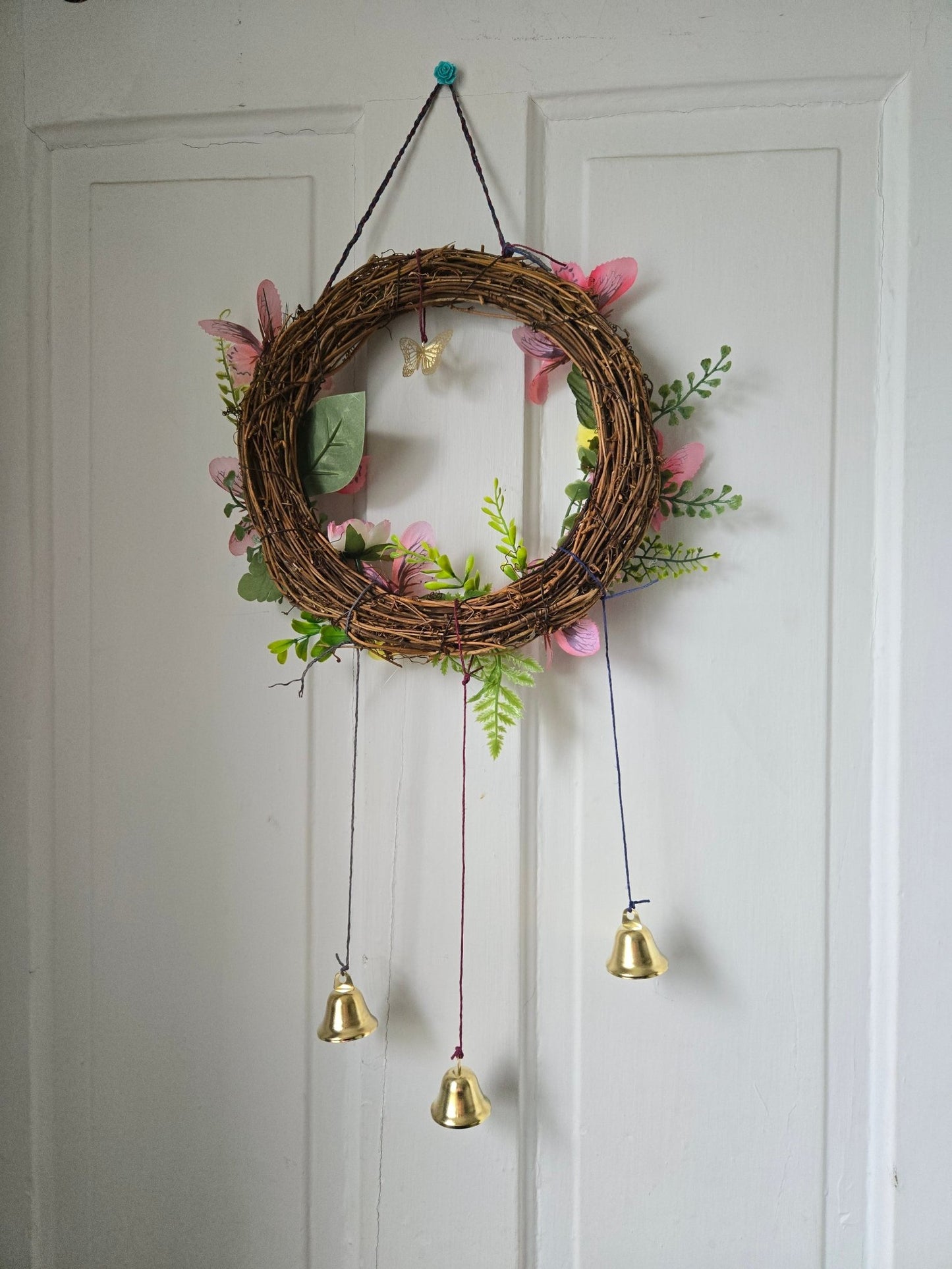 Sweet Gold Butterfly 10" Witch Bells - Kelly Andresen Art