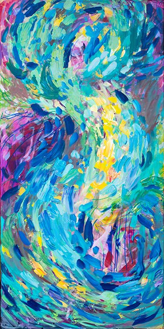 Emergence 24" x 48" Original Painting - Kelly Andresen Art