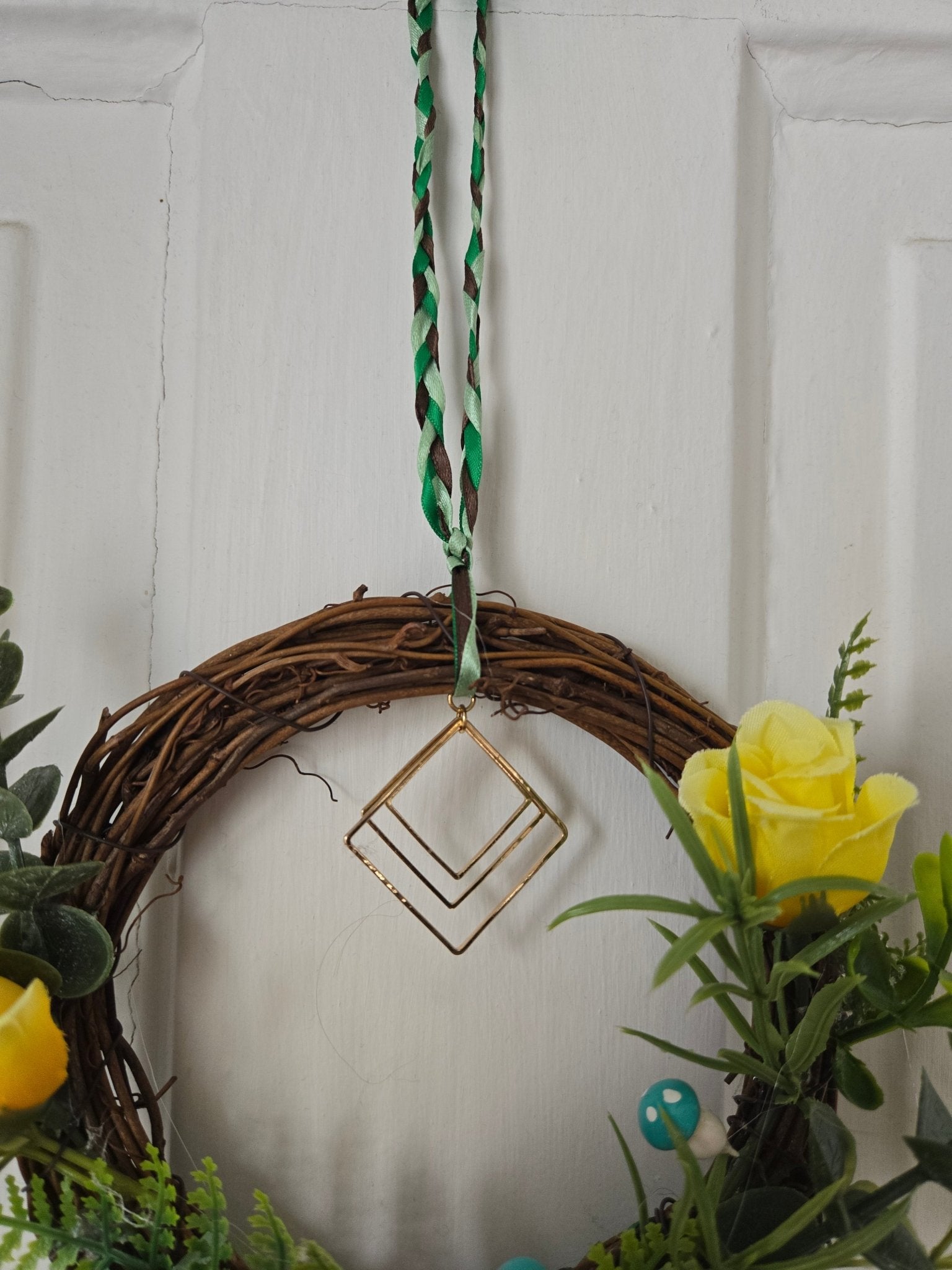 Geometric Gold Accent small 6" Witch Bells - Kelly Andresen Art