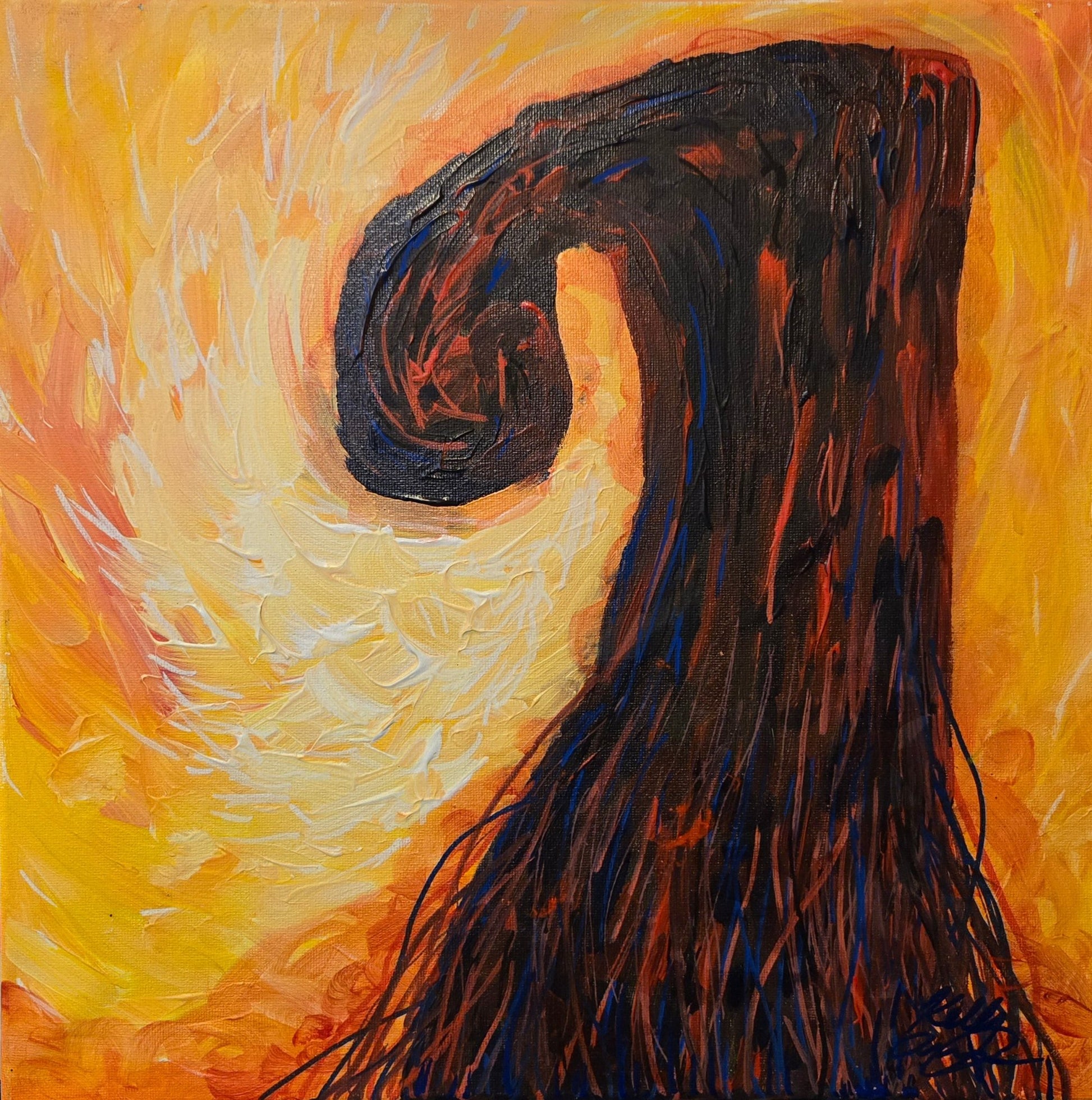 No Days Off 14" x 14" Original Painting - Kelly Andresen Art