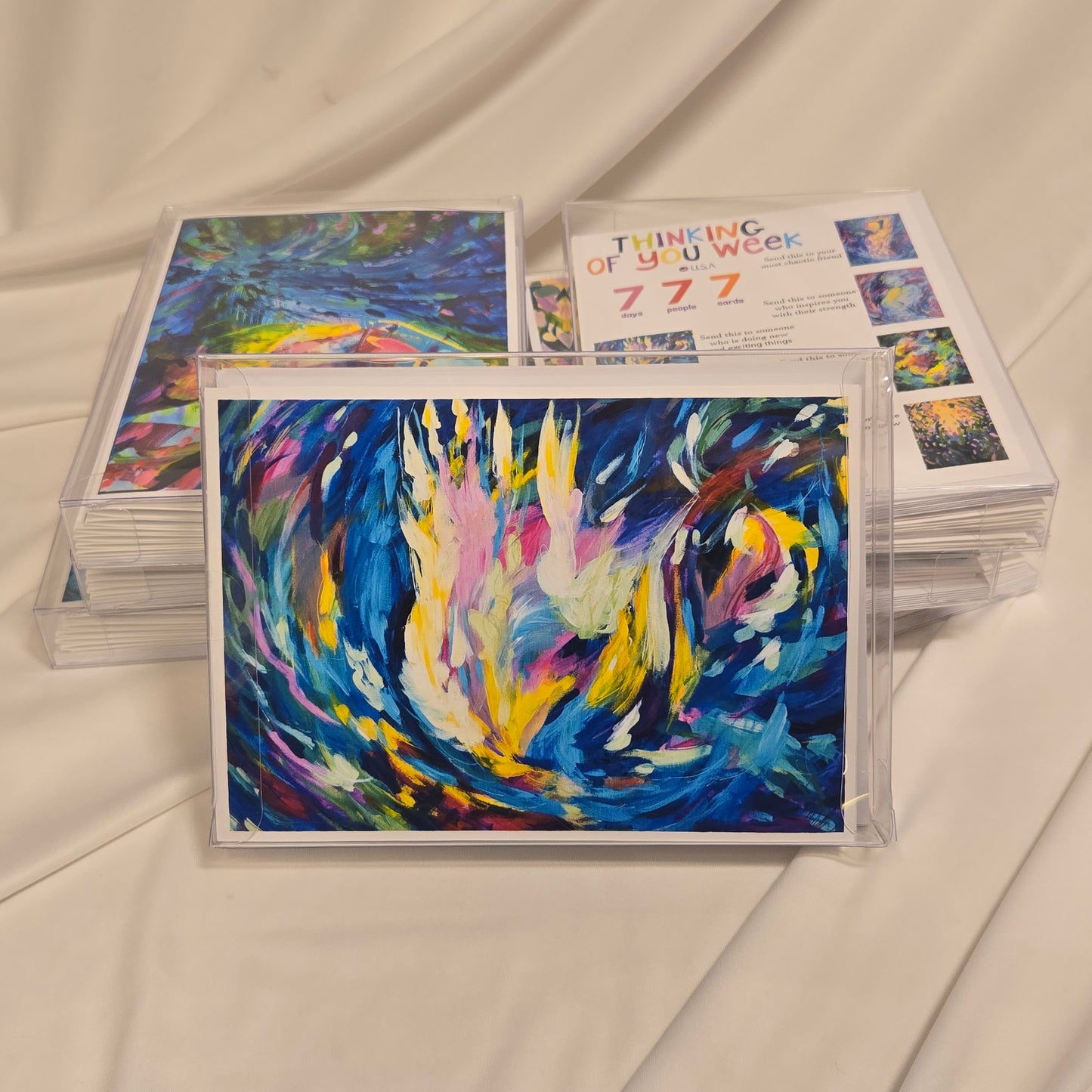 "Thinking of You Week" Value pack of 7 Blank Art Print Greeting Cards