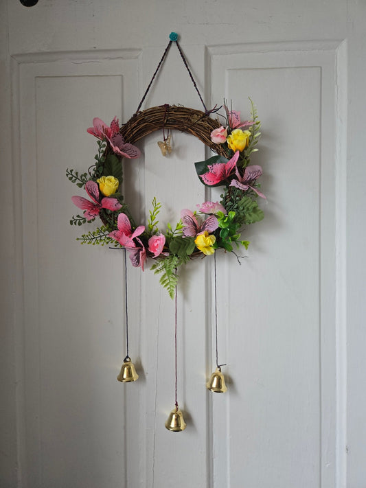 Sweet Gold Butterfly 10" Witch Bells - Kelly Andresen Art